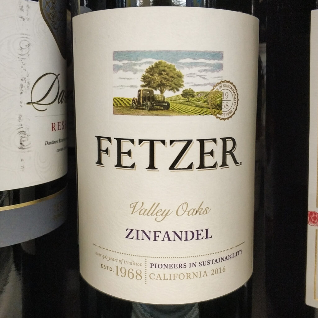 Обзор Fetzer Zinfandel Valley Oaks 2017