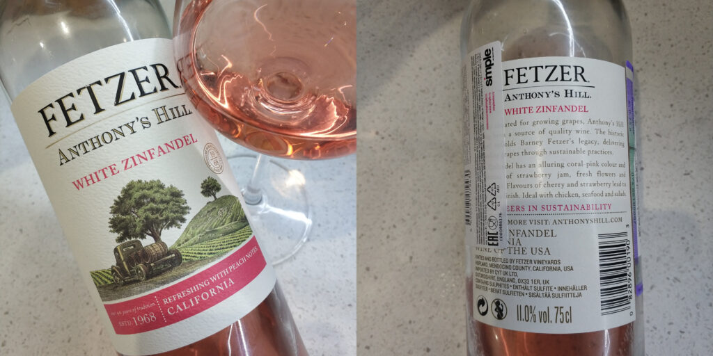 вино Fetzer Anthony's Hill White Zinfandel (США)