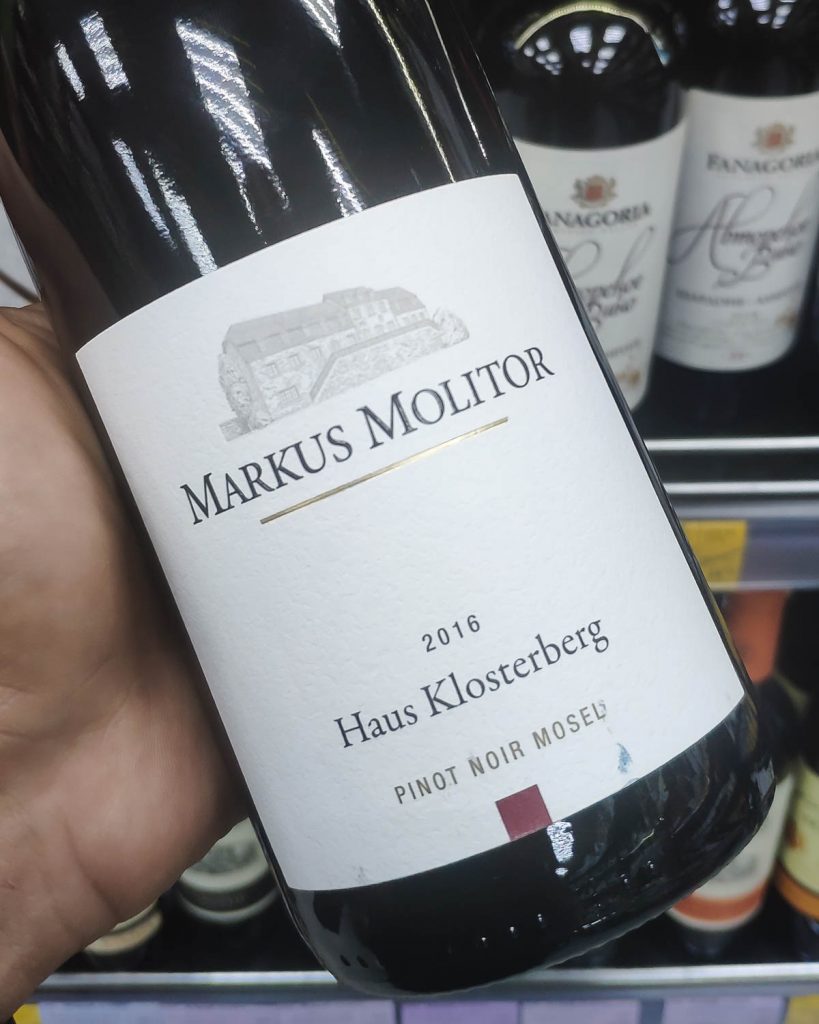 Отзыв на вино Markus Molitor Haus Klosterberg Pinot Noir, 2015