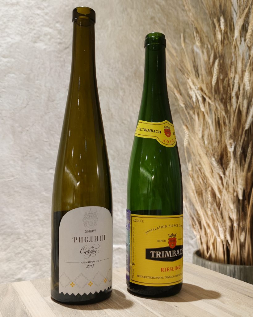 Пара рислингов: Рислинг Сикоры, 2017 и Riesling, Trimbach, 2019